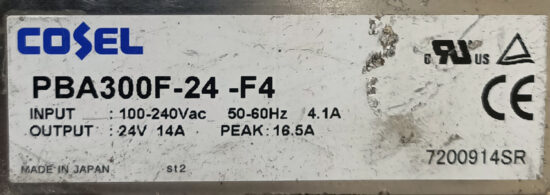 COSEL PBA300F-24-F4 24V 14A AC To DC Single Output Switching Power Supply P311 - Image 2