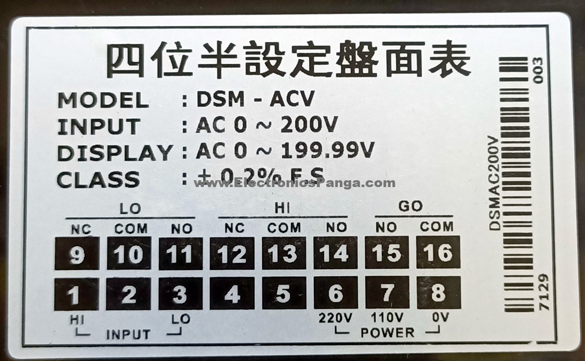 CW ELECTRONIC INSTRUMENT DSM-ACV Digital Panel Meter AS489 - Image 3