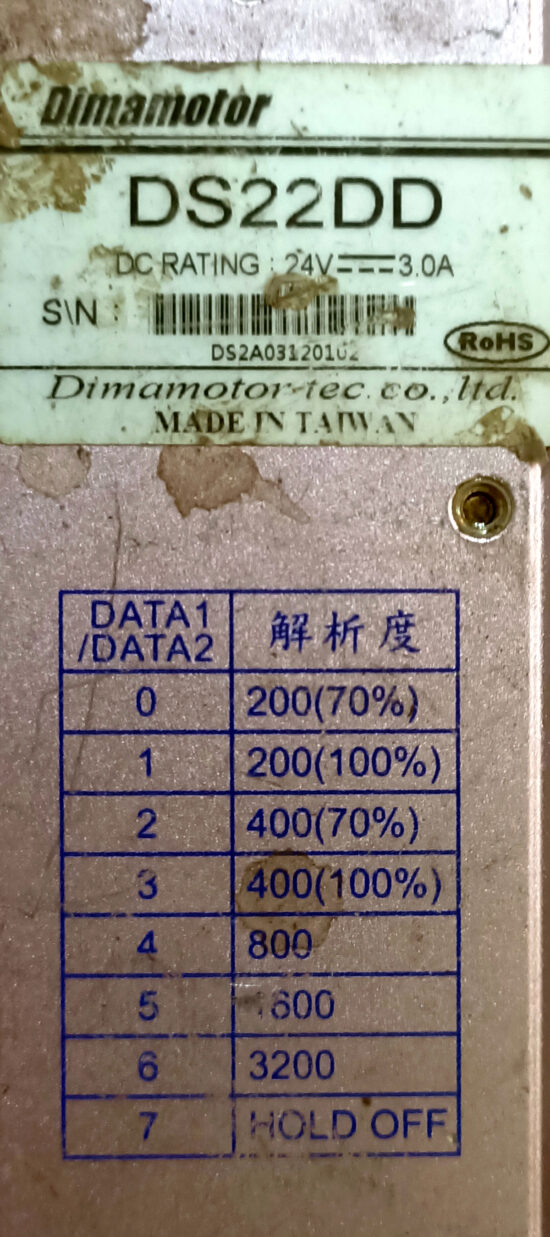 DIMAMOTOR DS22DD 24V/DC 3.0A Stepper Driver STD271 - Image 3