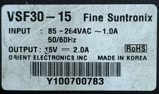 FINE SUNTRONIX VSF30-15 15V 2A AC To DC Single Output Switching Power Supply P329 - Image 2