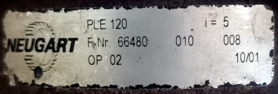 NEUGART 5:1 Ratio PLE120 Planetary Gearbox For 750w Servo Motor G1006 - Image 2