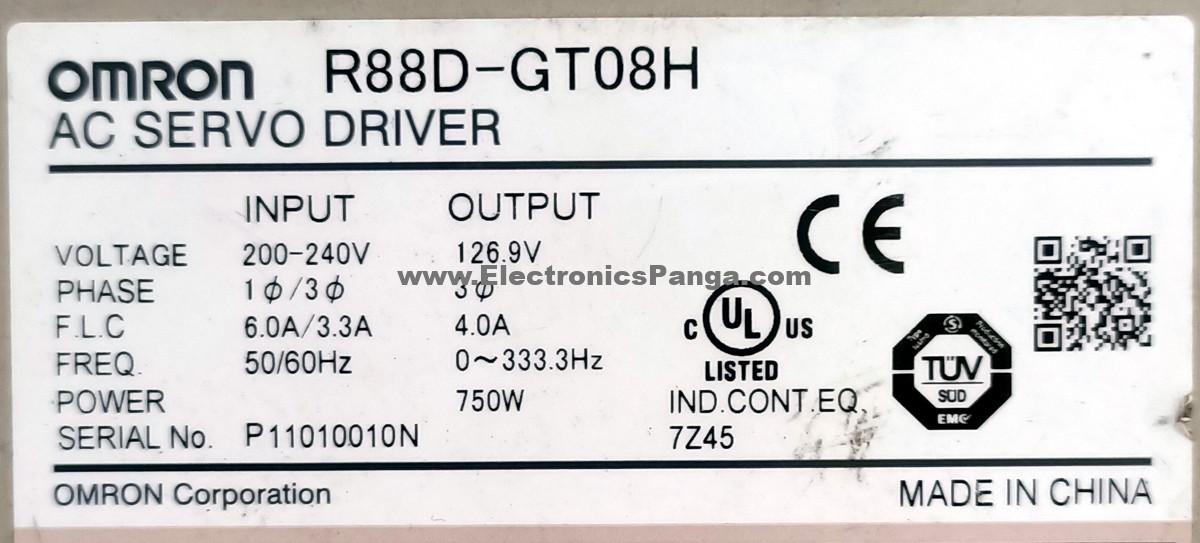 OMRON 750W (0.75Kw) R88D-GT08H AC Servo Driver SD946 - Image 3