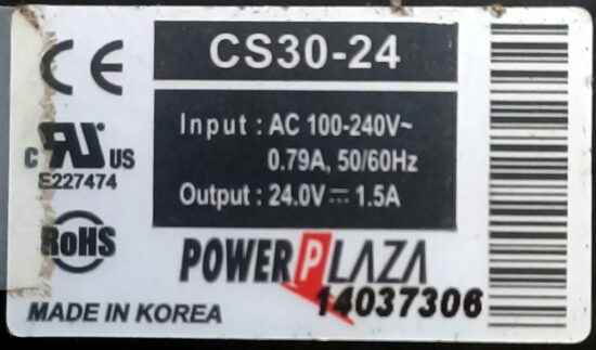 POWER PLAZA CS30-24 24V 1.5A AC To DC Single Output Switching Power Supply P330 - Image 2