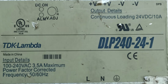 TDK LAMBDA DLP240-24-1 24V 10A AC To DC Single Output Switching Power Supply P317 - Image 3