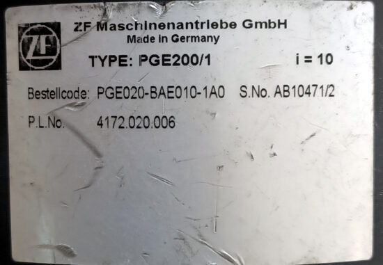 ZF 10:1 Ratio PGE200/1 Reducer Gearbox For 1kw, 1.5kw Servo Motor G984 - Image 2