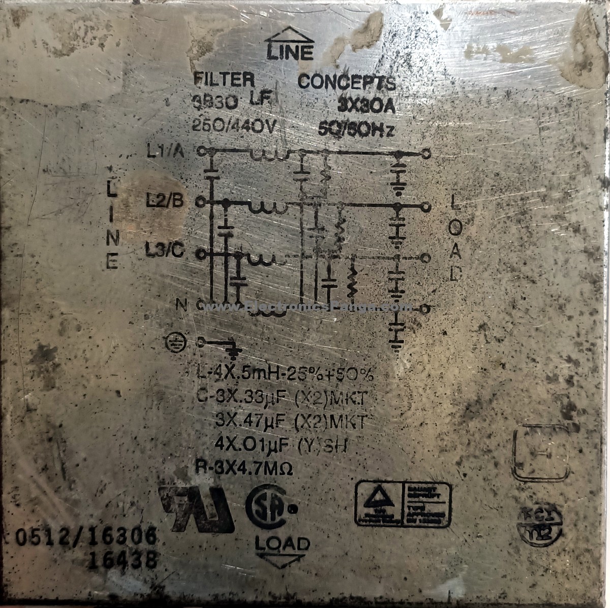 3B30LF 250/440V 30A Noise Filter F57 - Image 2