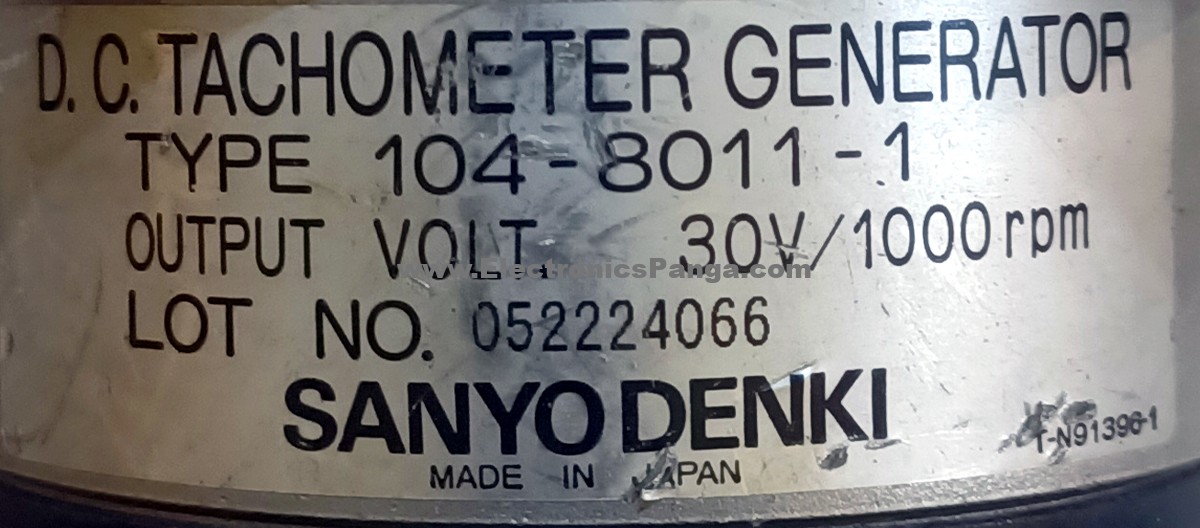 SANYO DENKI 104-8011-1 30V 1000rpm Tachometer Generator DC Motor DCM136 - Image 2