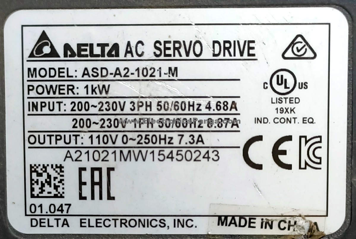 DELTA 1Kw (1000W) ASD-A2-1021-M AC Servo Driver SD1003 - Image 3