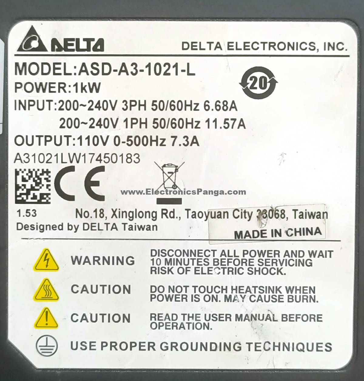 DELTA 1kw (1000w) ECMA-E11310RS AC Servo Motor + ASD-A3-1021-L Driver MD294 - Image 10