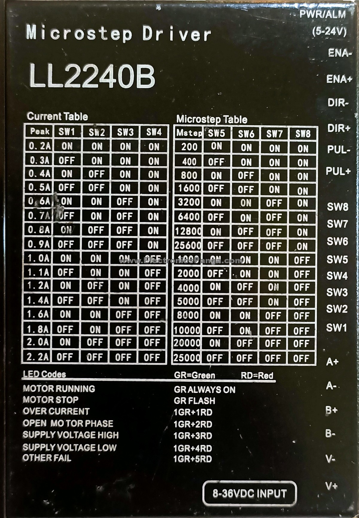 LL2240B 8-36V/DC 2.2A 2-Phase Microstep Driver STD275 - Image 2