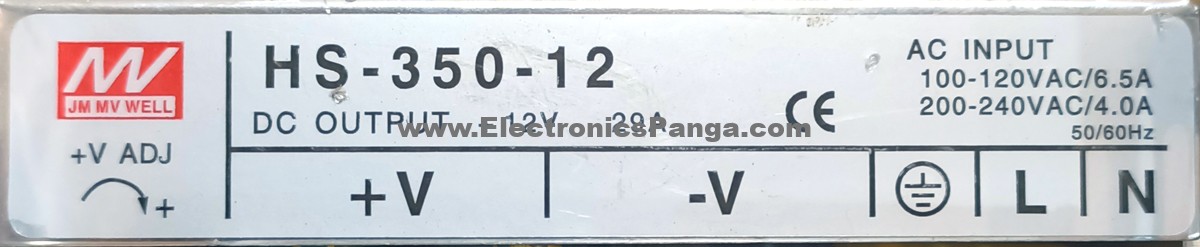 MEAN WELL HS-350-12 12V 29A AC To DC Single Output Switching Power Supply P373 - Image 2
