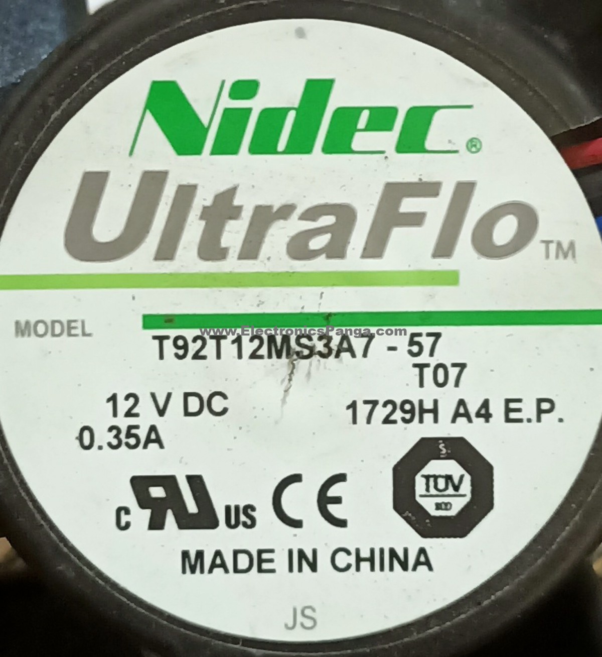 NIDEC T92T12MS3A7-57 12V/DC 0.35A 4-Wires Cooling Fan AS533 – Star ...