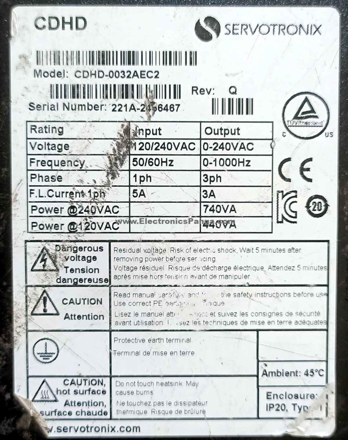 SERVOTRONIX 440-740VA CDHD-0032AEC2 AC Servo Driver SD1062 - Image 3