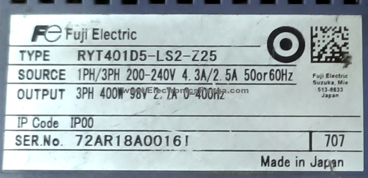 FUJI ELECTRIC Faldic Alpha5 400w (0.4kw) RYT401D5-LS2-Z25 AC Servo Driver SD1135 - Image 3