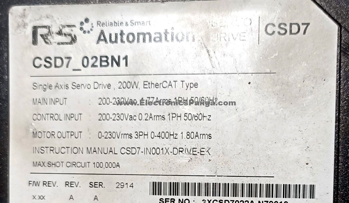 RS AUTOMATION 200W (0.2kw) CSD7_02BN1 CSD7-02BN1 Single Axis Servo Driver SD1128 - Image 4