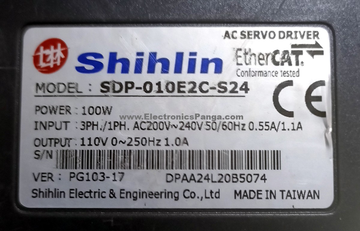 SHIHLIN ELECTRIC 100W (0.1Kw) SDP-010E2C-S24 AC Servo Driver SD1075 - Image 4