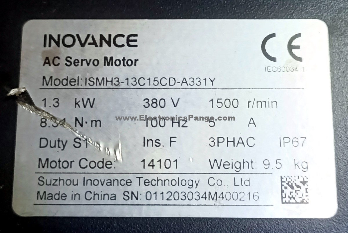 SUZHOU INOVANCE 1.3Kw (1300W) ISMH3-13C15CD-A331Y AC Servo Motor + 1.5kw (1500w) IS620PT5R4I Driver MD300 - Image 3