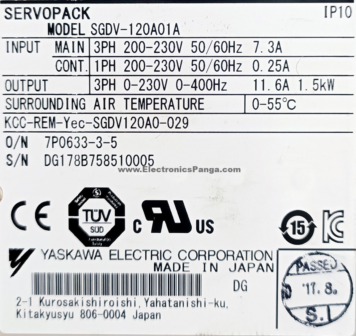 YASKAWA 1.5Kw (1500W) SGDV-120A01A AC Servo Driver SD1148 - Image 4