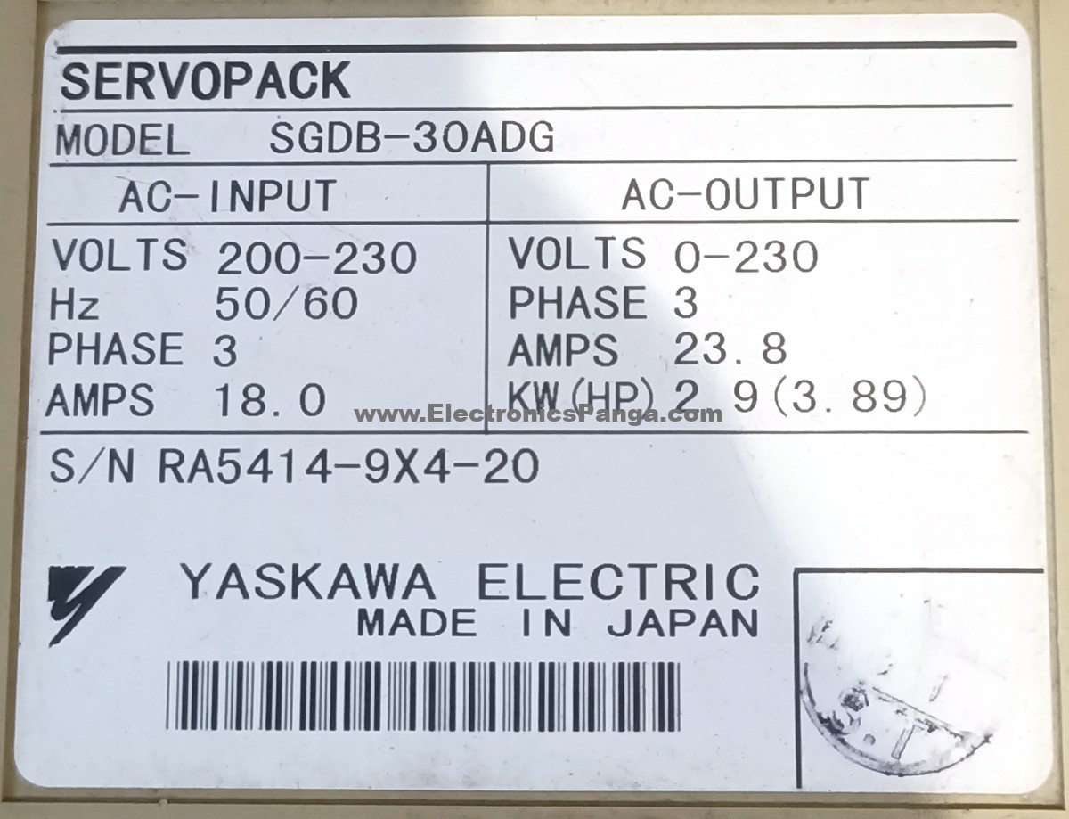 YASKAWA 2.9Kw (2900W) SGDB-30ADG AC Servo Driver SD1083 - Image 4