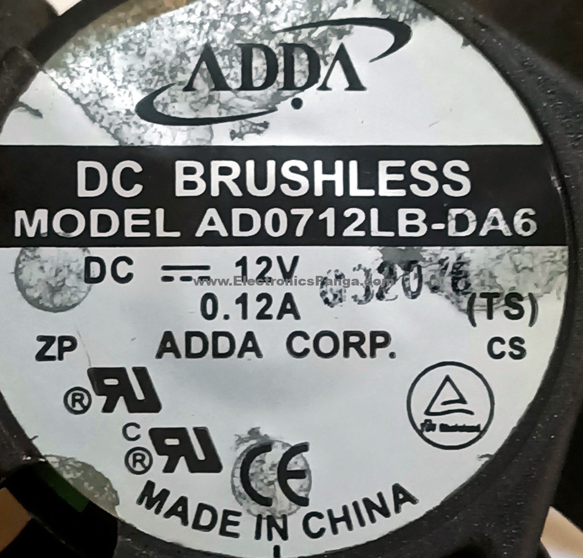 ADDA AD0712LB-DA6 12V/DC 0.12A 3-Wires DC Brushless Cooling Fan AS600 - Image 2