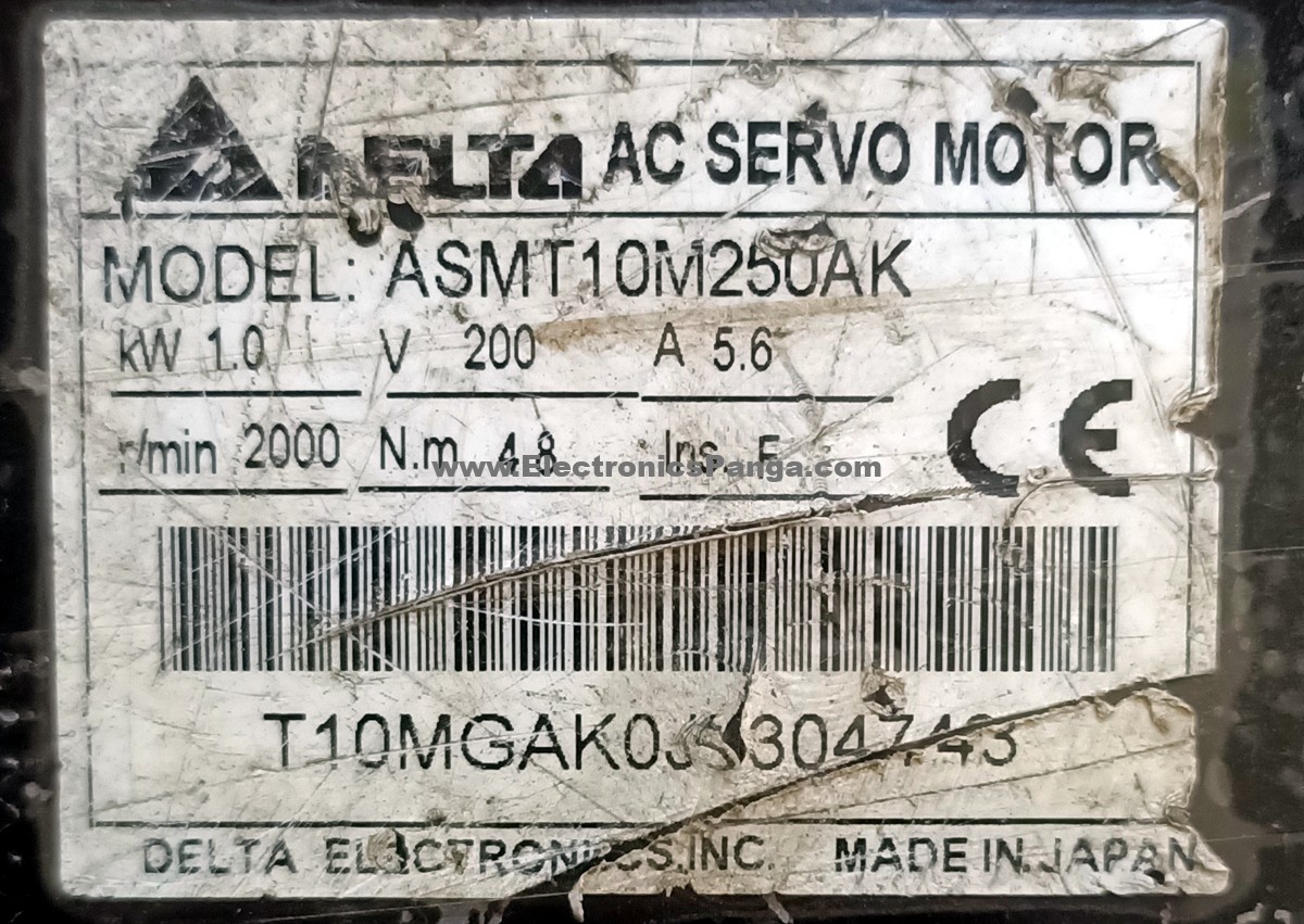 DELTA 1Kw (1000W) ASMT10M250AK AC Servo Motor SM962 - Image 2