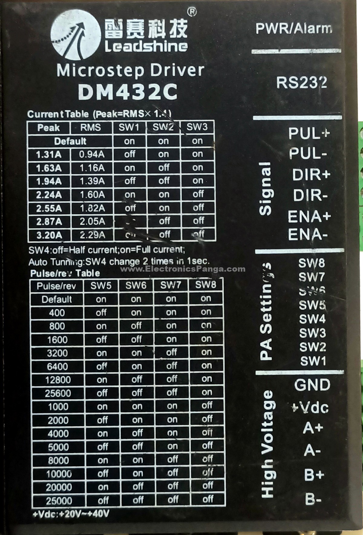 LEADSHINE DM432C 20-40V/DC 3.20A 2-Phase Microstep Driver STD291 - Image 2