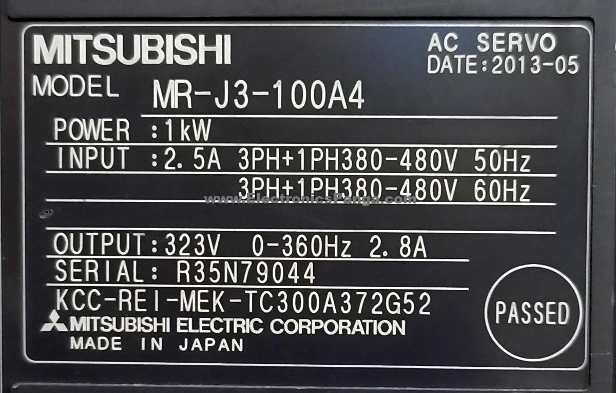 MITSUBISHI 1Kw (1000W) MR-J3-100A4 AC Servo Driver SD1176 - Image 4