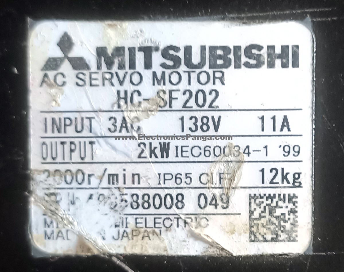 MITSUBISHI 2Kw (2000W) HC-SF202 AC Servo Motor SM985 - Image 2