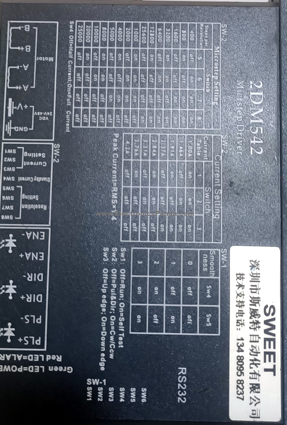 SWEET 2DM542-N 24-48V/DC 4.2A 24V Pulse 2-Phase Microstep Driver STD293 - Image 2