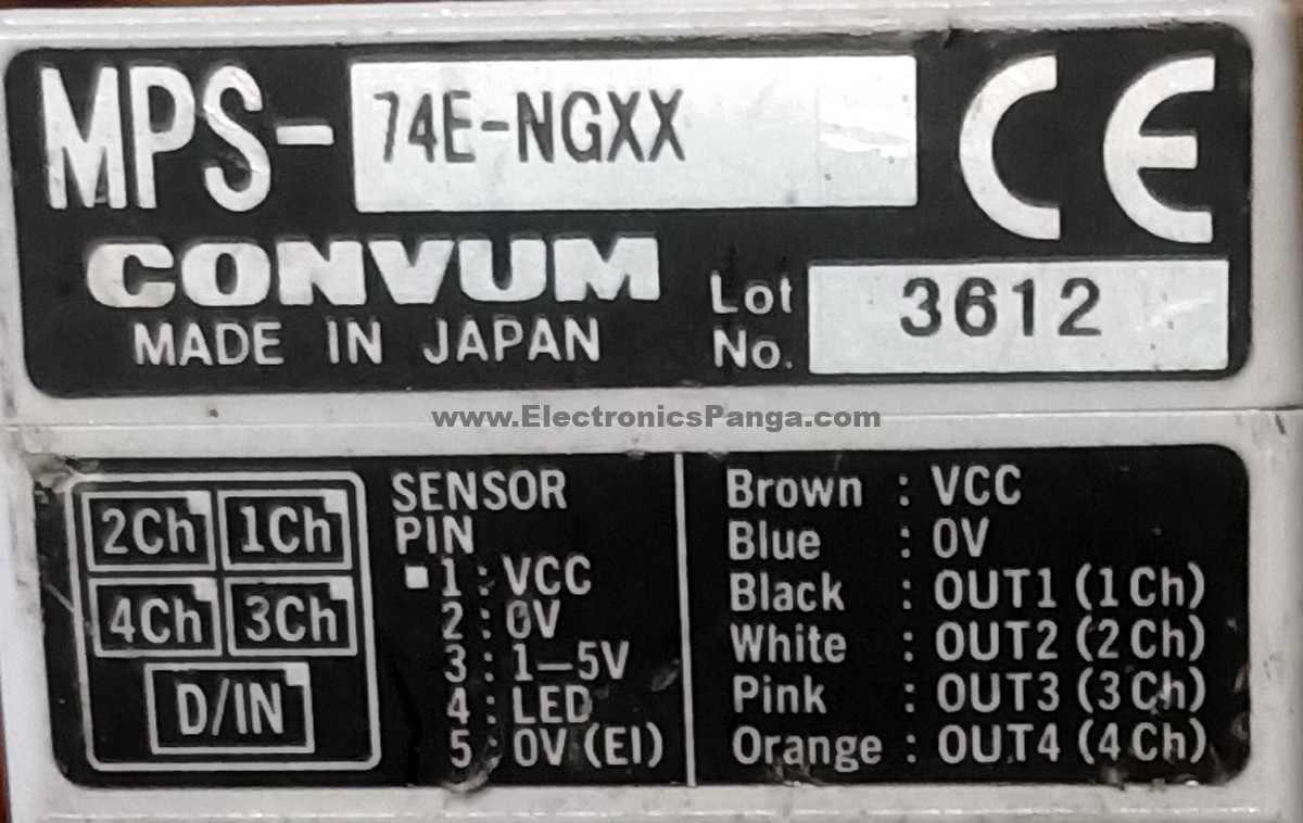 CONVUM MPS-74E-NGXX 6-Wires Digital Pressure Sensor Controller S213 - Image 3