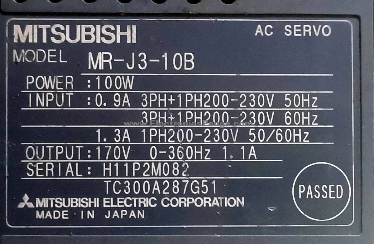 MITSUBISHI 100W (0.1Kw) MR-J3-10B AC Servo Driver SD1257 - Image 3