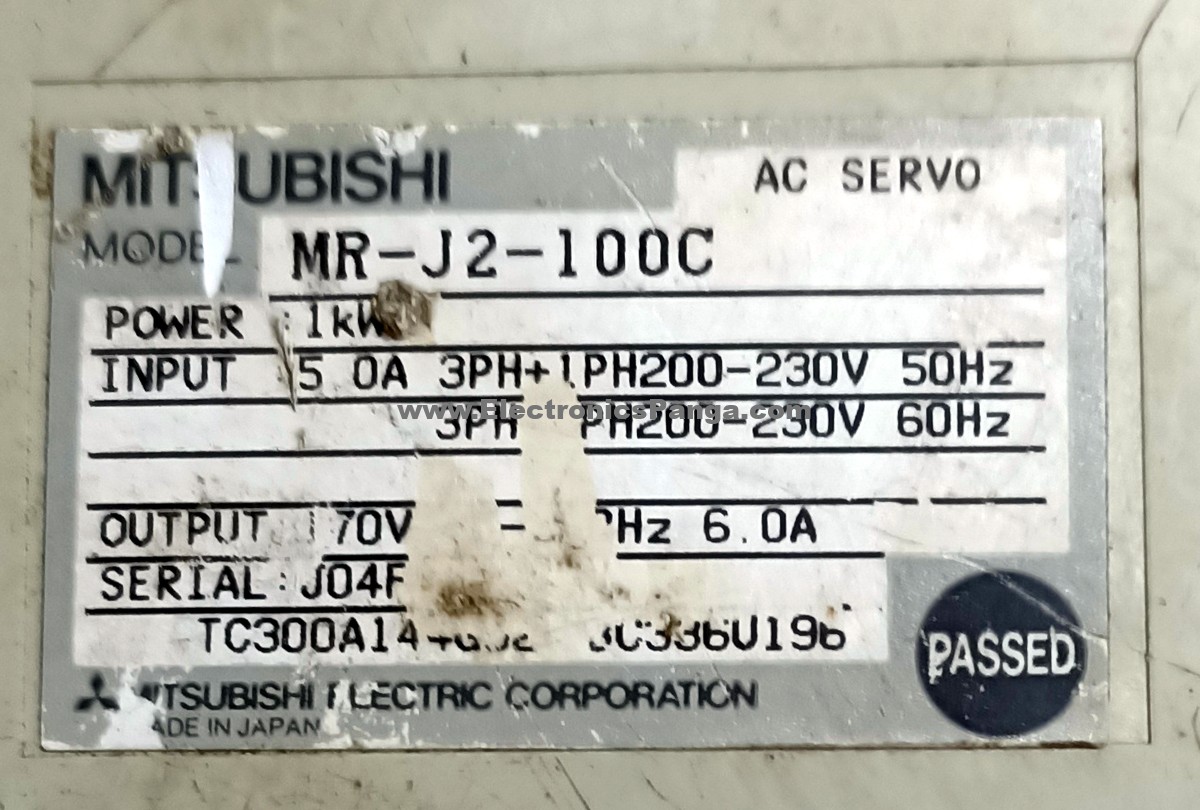 MITSUBISHI 1Kw (1000W) MR-J2-100C AC Servo Driver SD1236 - Image 4
