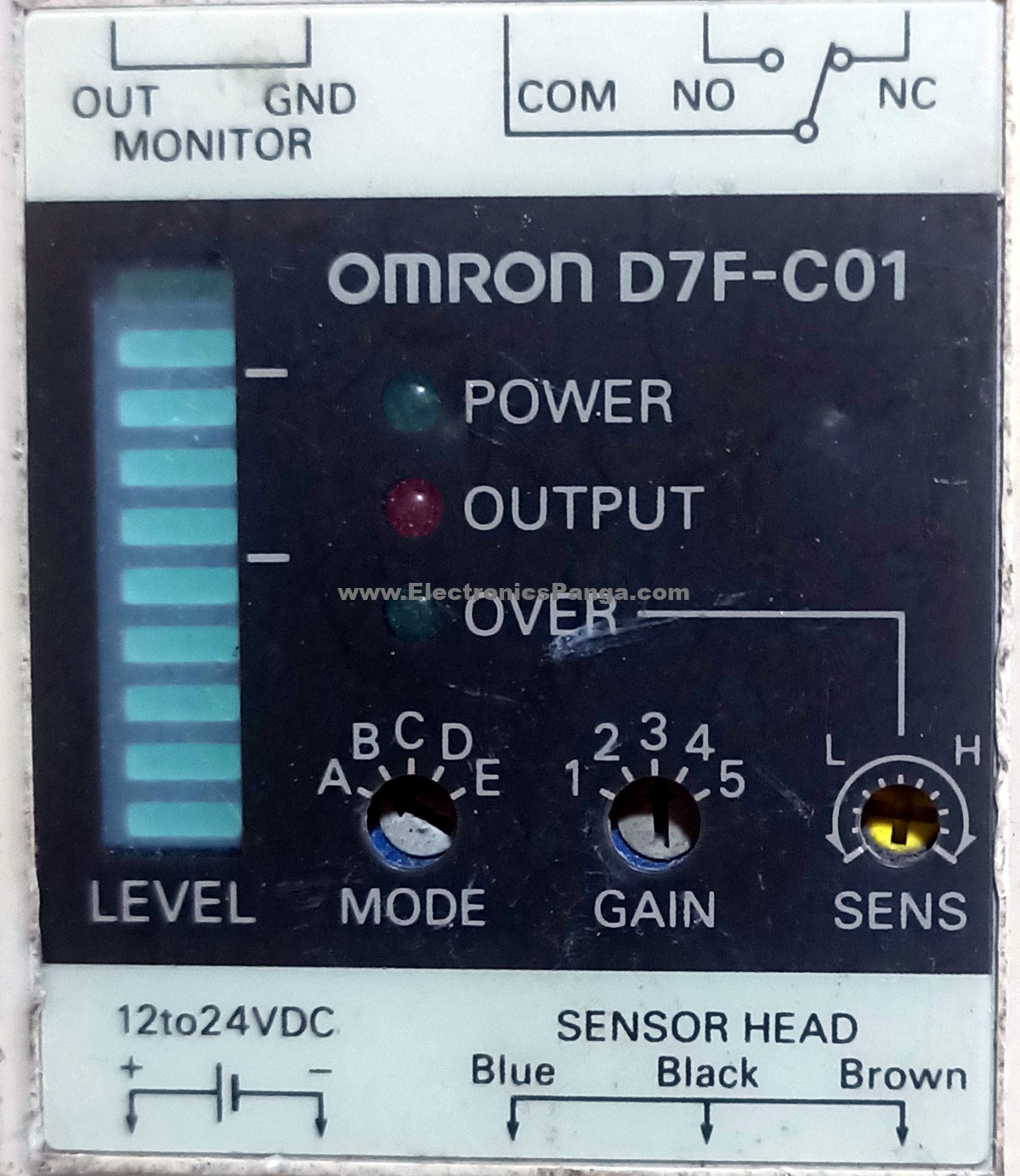 OMRON D7F-C01 12-24V/DC Vibration Sensor Controller AS621 - Image 3