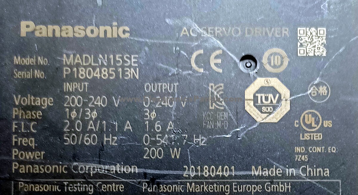 PANASONIC 200W (0.2Kw) MADLN15SE AC Servo Driver SD1234 - Image 3