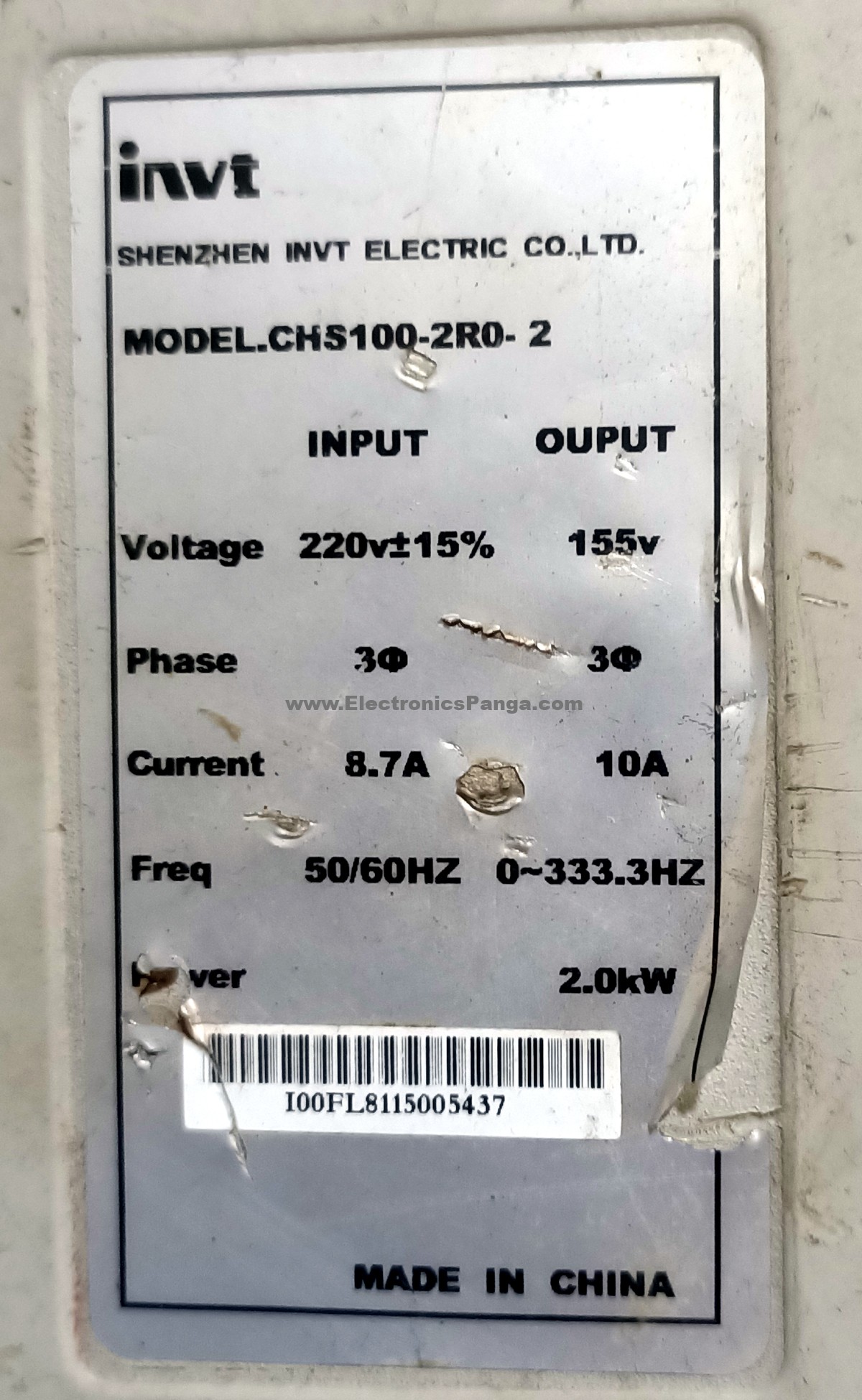 SHENZHEN INVT 2Kw (2000W) CHS100-2R0-2 AC Servo Driver SD1212 - Image 3