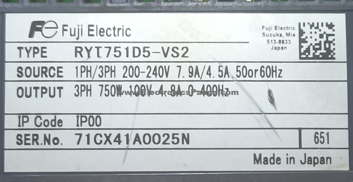 FUJI ELECTRIC Alpha5 750W (0.75Kw) RYT751D5-VS2 AC Servo Driver SD1303 - Image 4