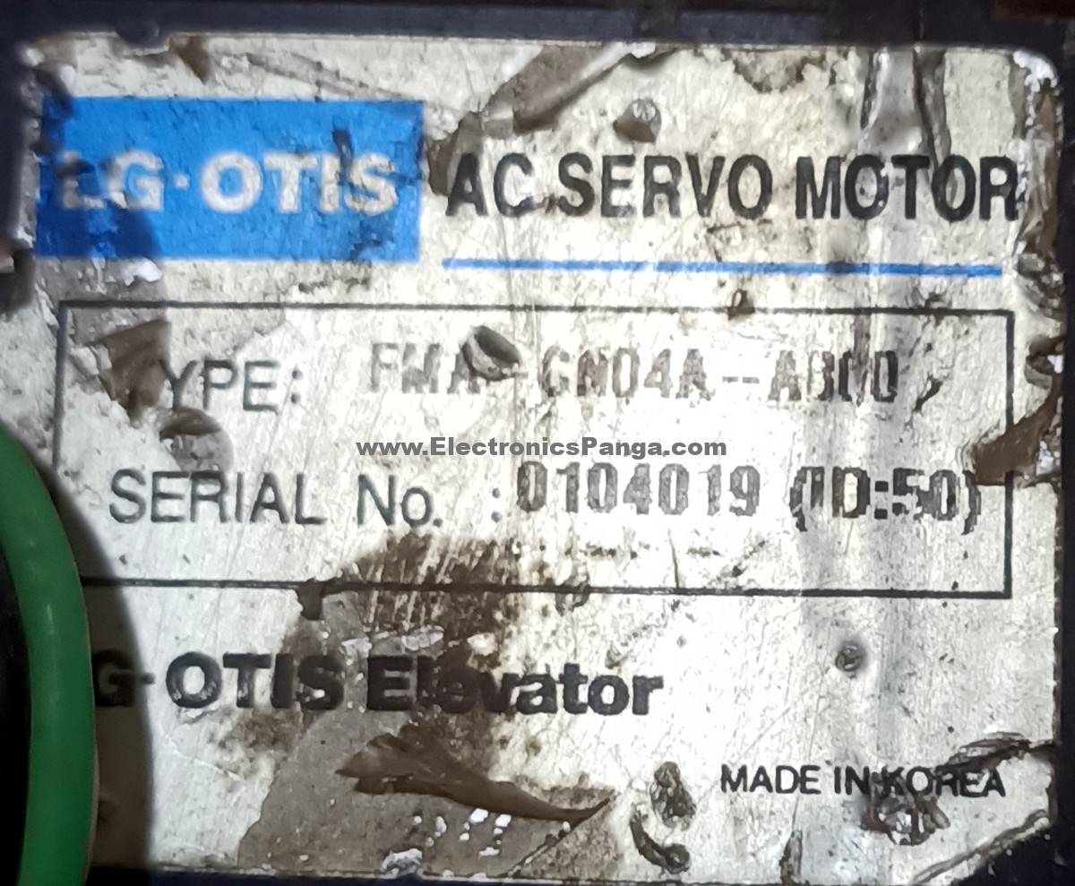 LG.OTIS FMA-CN04A-AB00 AC Servo Motor SM1062 - Image 2