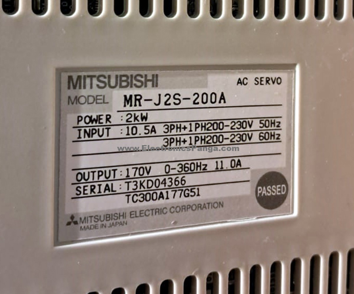 MITSUBISHI 2kw (2000w) MR-J2S-200A AC Servo Driver SD1276 - Image 2