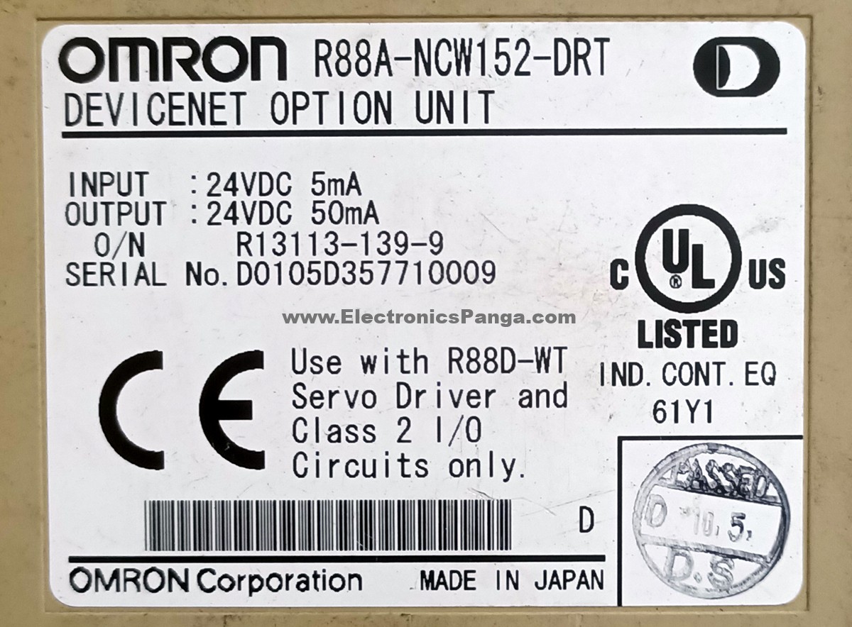 OMRON R88A-NCW152-DRT Devicenet Option Unit SD1265 - Image 5