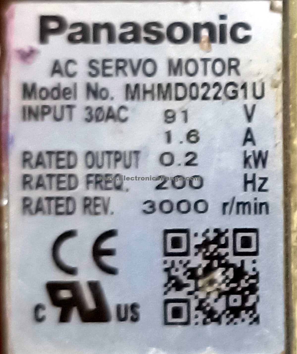 PANASONIC 0.2Kw (200W) MHMD022G1U AC Servo Motor SM1043 - Image 2