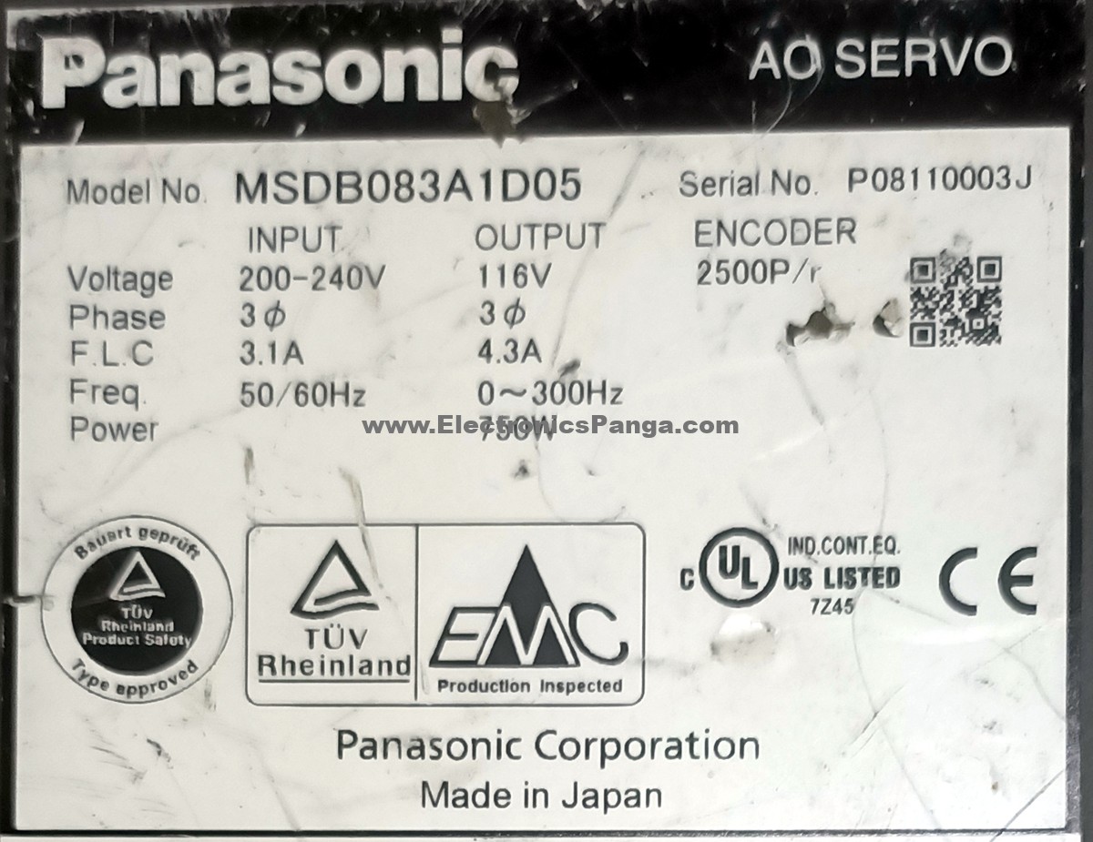 PANASONIC 750W (0.75Kw) MSDB083A1D05 AC Servo Driver SD1304 - Image 3