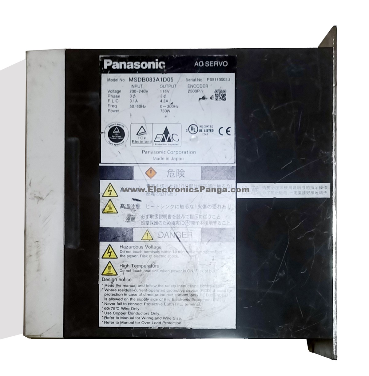 PANASONIC 750W (0.75Kw) MSDB083A1D05 AC Servo Driver SD1304 - Image 4