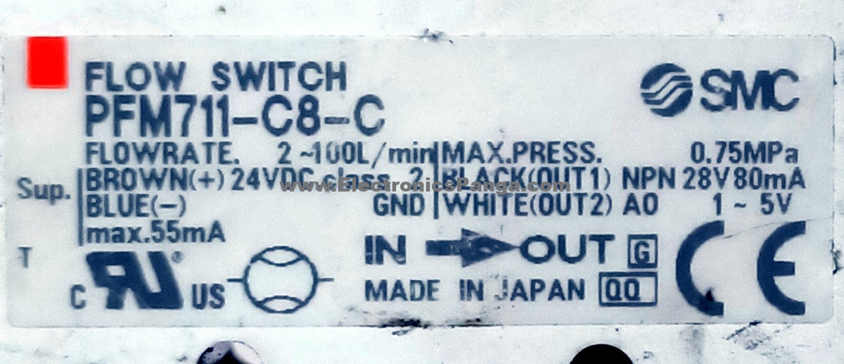 SMC PFM711-C8-C 28V 80mA Digital Flow Switch N356 - Image 3