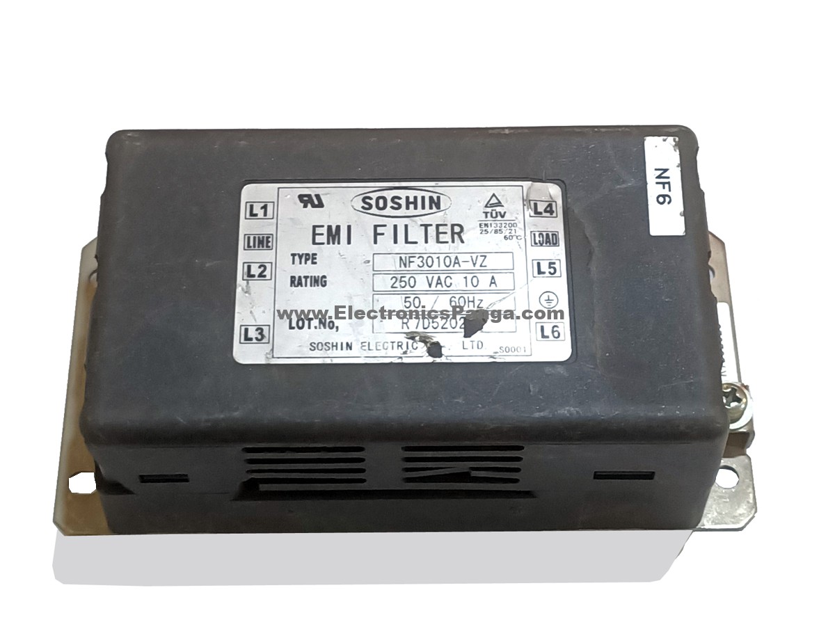 SOSHIN NF3010A-VZ 250V/AC 10A 50/60Hz EMI Filter F59 - Image 4
