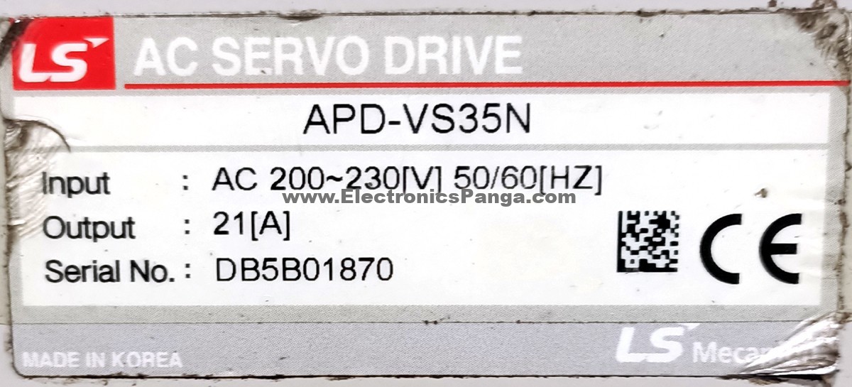 LS MECAPION APD-VS35N 200-230V 21A AC Servo Driver SD1331 - Image 3