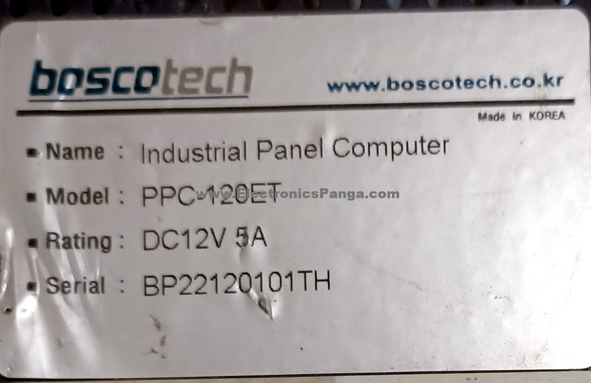 BOSCOTECH PPC-120ET 12V/DC 5A Industrial Panel Computer PL246 - Image 3