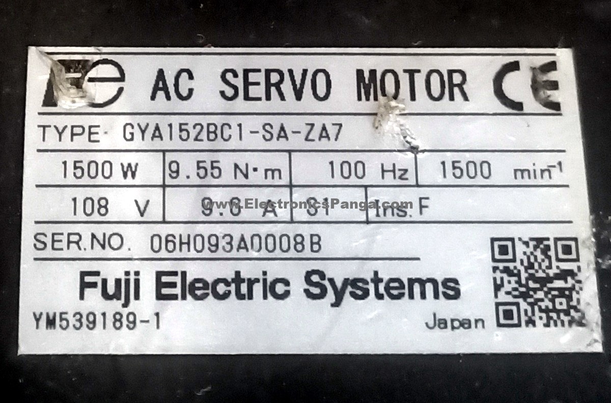 FUJI ELECTRIC FALDIC 1.5Kw (1500W) RYS152A3-VVS-Z53 AC Servo Driver + GYA152BC1-SA-ZA7 Motor MD313 - Image 3