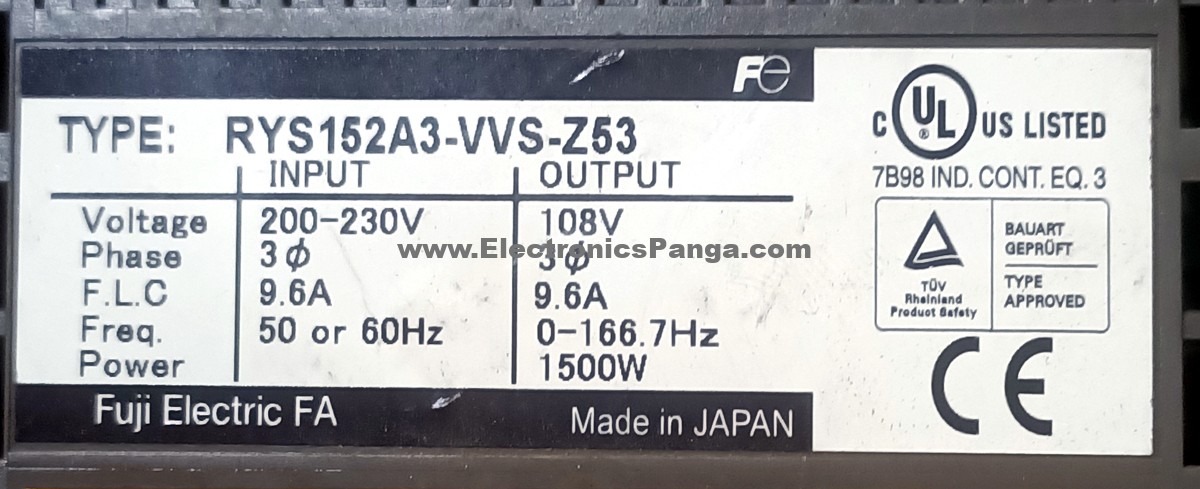 FUJI ELECTRIC FALDIC 1.5Kw (1500W) RYS152A3-VVS-Z53 AC Servo Driver + GYA152BC1-SA-ZA7 Motor MD313 - Image 9