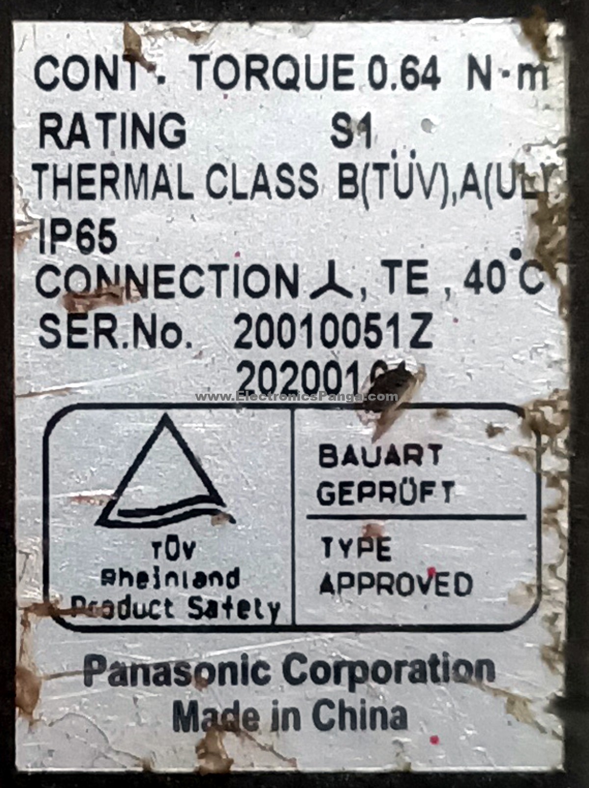 PANASONIC A4 200W (0.2Kw) MSMD022S1T AC Servo Motor SM1108 - Image 3