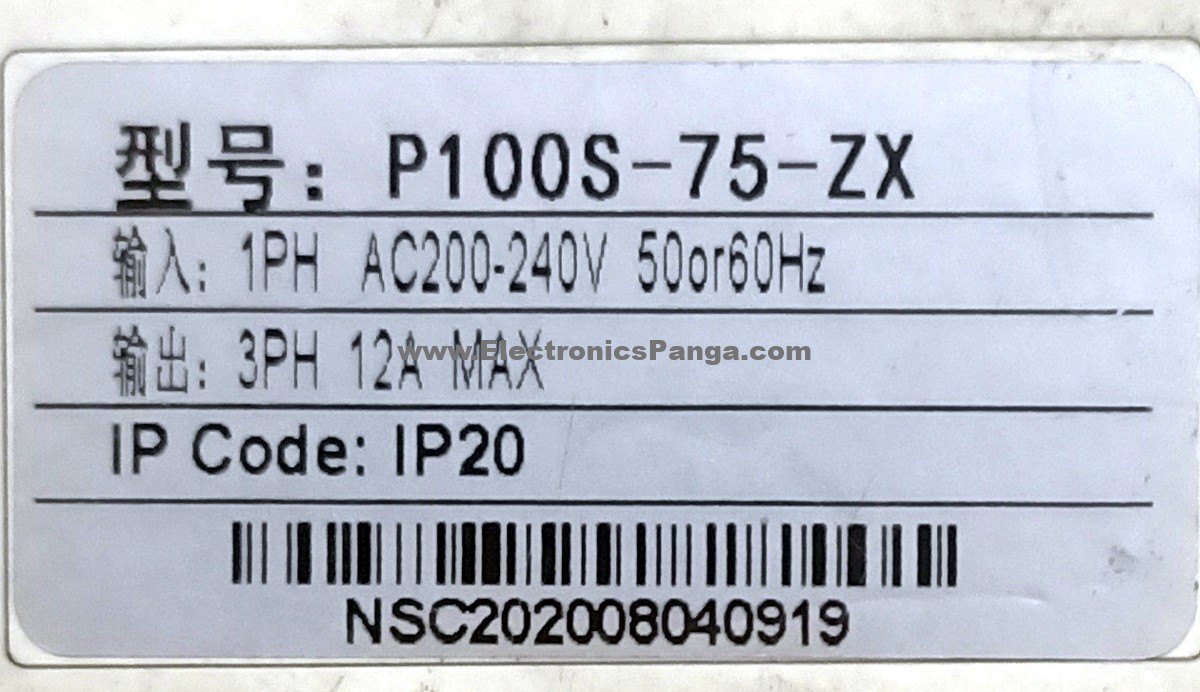 750W (0.75Kw) P100S-75-ZX AC Servo Driver SD1358 - Image 4